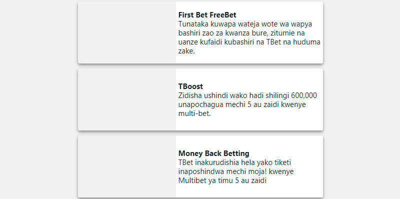 TBet Bonuses and Promotions