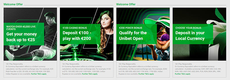 Unibet Bonuses and Promotions