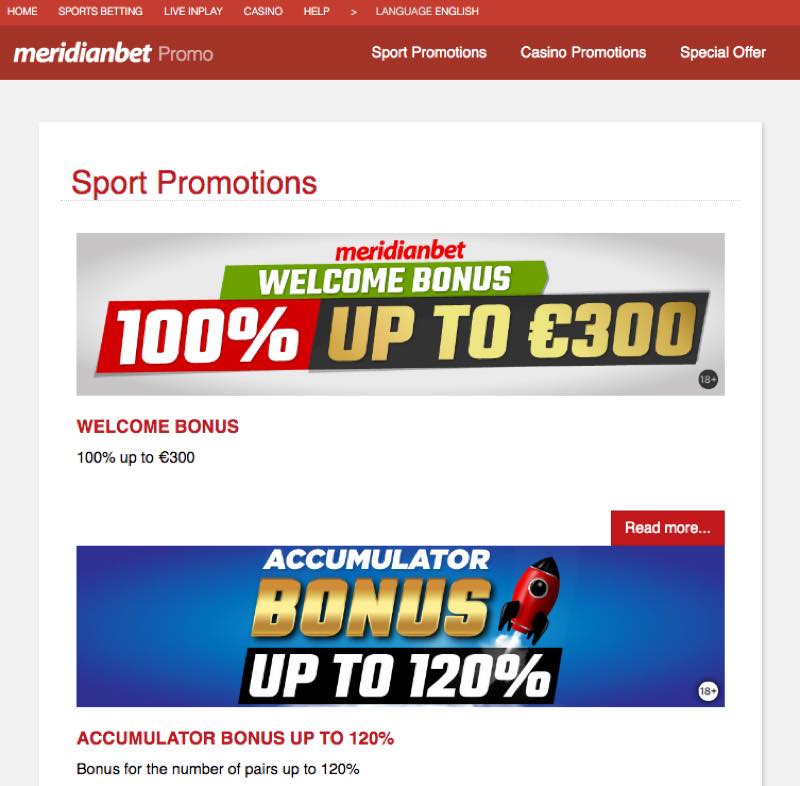 Promotions Meridianbet